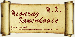 Miodrag Kamenković vizit kartica
